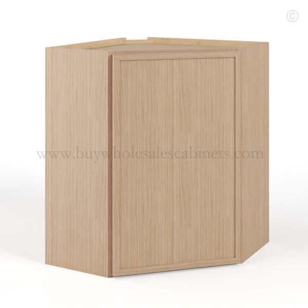 Slim Oak Shaker Diagonal Corner Wall Cabinet, rta cabinets, wholesale cabinets