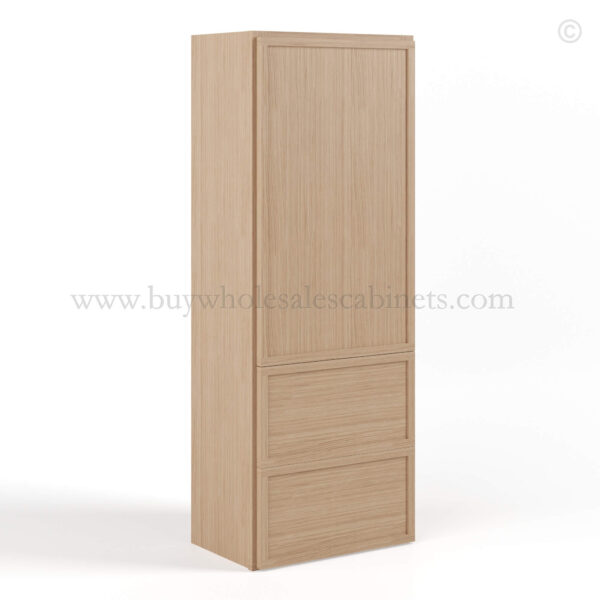 Slim Oak Shaker Double with Drawers Wall Cabinet, rta cabinets, wholesale cabinets