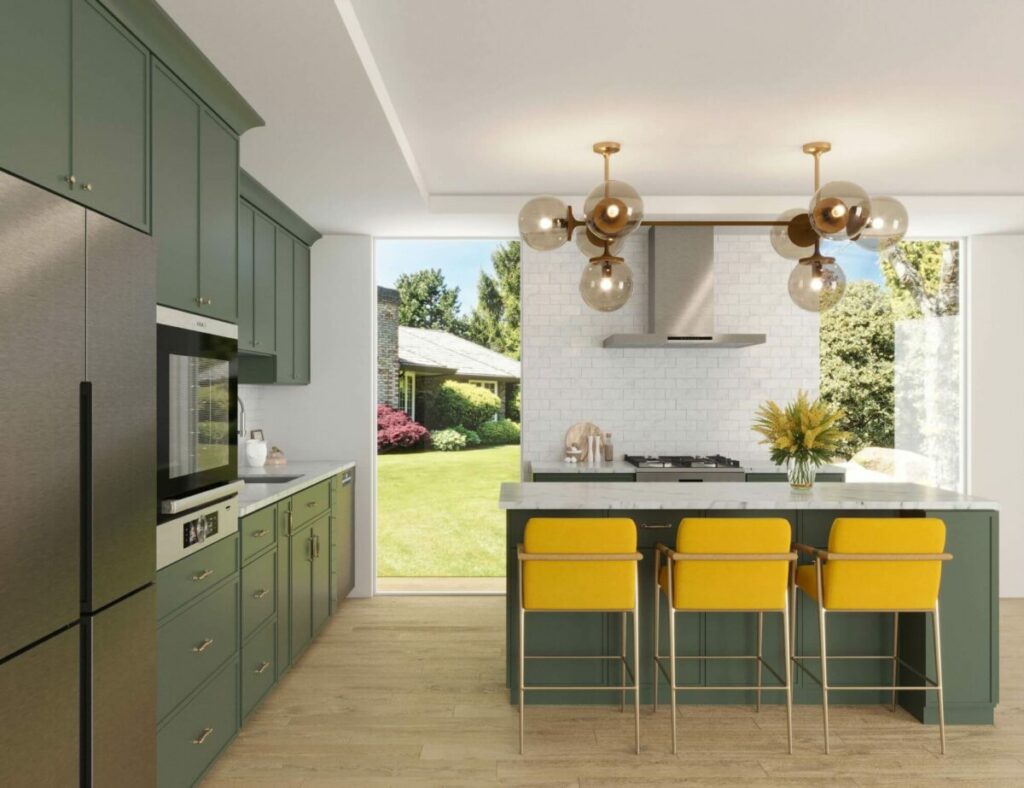 sage green kitchen cabinets