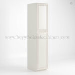 Charleston White Raised Panel 18" W Two Single Door Utility Pantry Cabinet