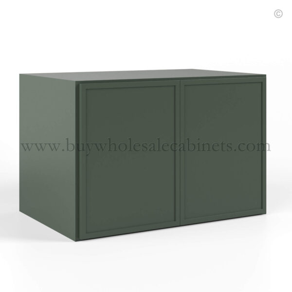 green cabinets