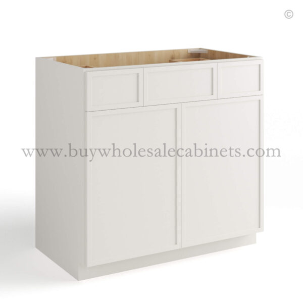 slim white cabinets