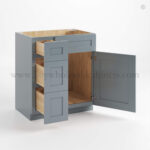 Gray Shaker 30" W Vanity Combo with Drawers - Image 2