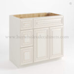 Charleston White Raised Panel 36" W Vanity Combo with Drawers