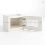 Charleston White Raised Panel 12" H Single Door Wall Cabinet with Glass Door - Image 2
