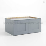 Gray Shaker 33" W Refrigerator Wall Cabinet 24" Deep