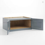 Gray Shaker 33" W Refrigerator Wall Cabinet 24" Deep - Image 2