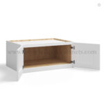 White Shaker 33" W Refrigerator Wall Cabinet 24" Deep - Image 2