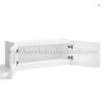 White Shaker 18" H Double Door Wall Cabinet with Glass Doors - Image 2