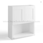 White Shaker Microwave Wall Cabinet