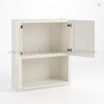 Charleston White Raised Panel Microwave Wall Cabinet - Image 2