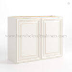 Charleston White Raised Panel 24" H Double Door Wall Cabinet