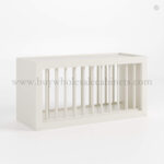 Charleston White Raised Panel Plate Rack