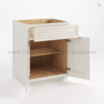 Charleston White Raised Panel Base Cabinet with Double Doors & Single Drawer - Image 2