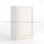 Charleston White Raised Panel 36" H Single Door Wall Cabinet