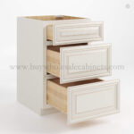 Charleston White Raised Panel Three Drawer Base - Image 2