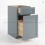 Gray Shaker Two Drawer Document File Base Cabinet - Image 2