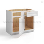 White Shaker Blind Corner Base Cabinet (L/R interchangeable) - Image 2