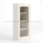 Charleston White Raised Panel 42" H Single Door Wall Cabinet with Glass Door
