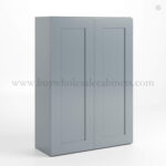 Gray Shaker 42" H Double Door Wall Cabinet