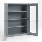 Gray Shaker 42" H Double Door Wall Cabinet with Glass Doors - Image 2