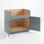 Gray Shaker Farmhouse Sink Base - Image 2