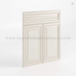 Charleston White Raised Panel Corner Sink Base Front