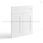 White Shaker Corner Sink Base Front