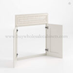 Charleston White Raised Panel Corner Sink Base Front - Image 2
