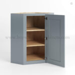 Gray Shaker 24" Diagonal Corner Wall Cabinet - Image 2