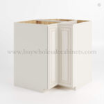 Charleston White Raised Panel Lazy Susan Base Cabinet