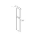 Charleston White Raised Panel Tall Decorative Door Panel - Image 2