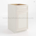 Charleston White Raised Panel Trash Base Cabinet