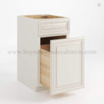 Charleston White Raised Panel Trash Base Cabinet - Image 2