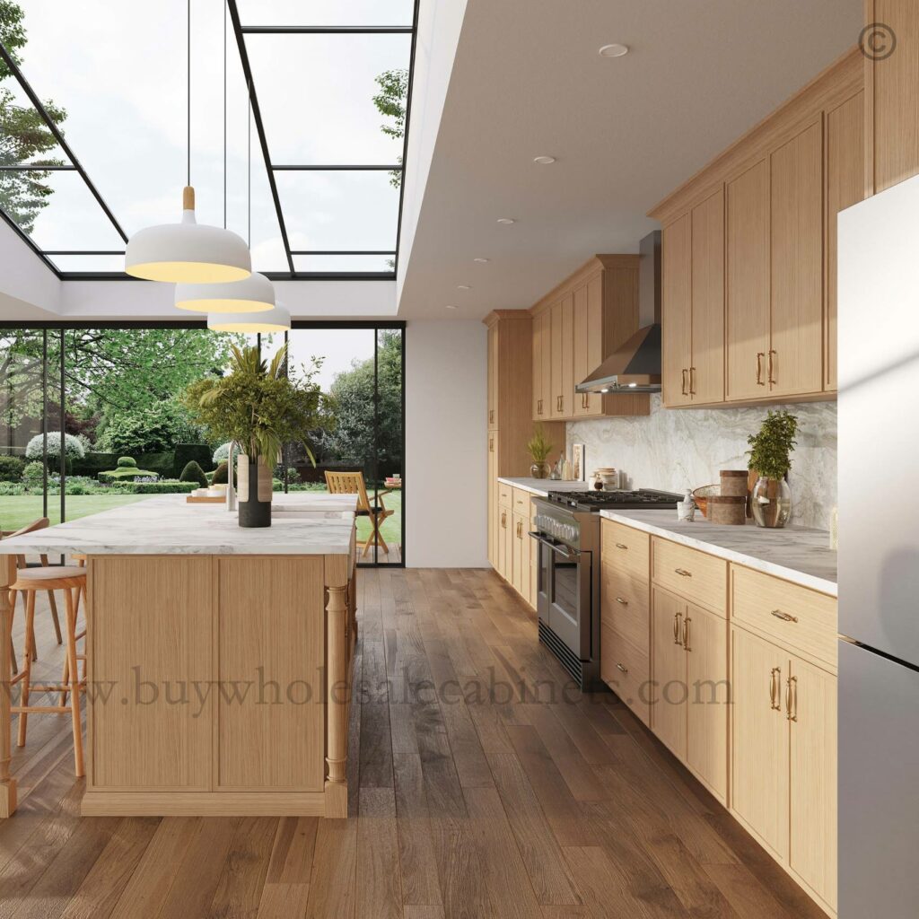 White Oak Kitchen Cabinets 1