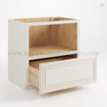 Charleston White Raised Panel Microwave Base Cabinet - Image 2