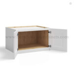 White Shaker 30" W Refrigerator Wall Cabinet 24" Deep - Image 2