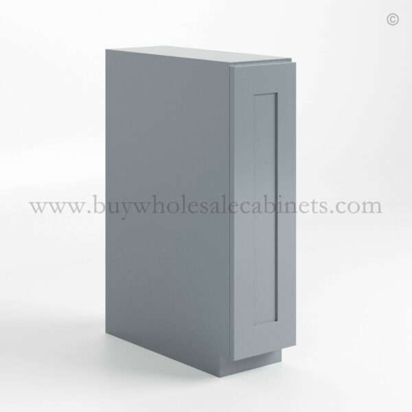 Gray Shaker Spice Pull Base Cabinet, gray kichen cabinets, rta cabinets