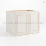Charleston White Raised Panel 24" H Refrigerator Wall Cabinet 24" Deep