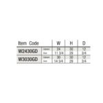 item code W2430GD W3030GD