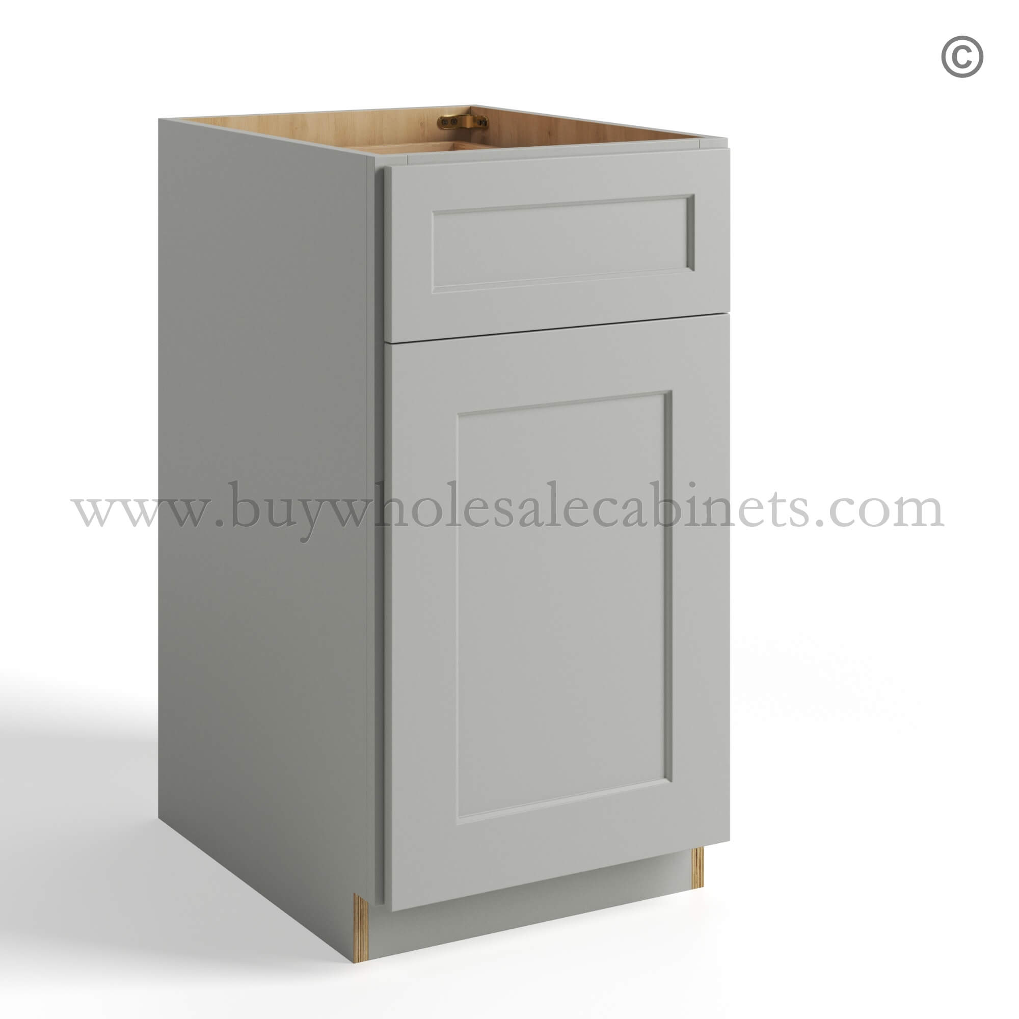 Dorian Gray Shaker Base Trash Cabinet