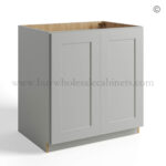 Dorian Gray Shaker Full Height Double Door Base Cabinet
