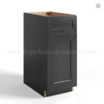 Charcoal Black Shaker Base Cabinet Single Door Single Drawer