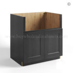 Charcoal Black Shaker Farm House Sink Base Cabinet