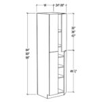 30 Inch Pearl White Pantry Cabinet with Double Doors