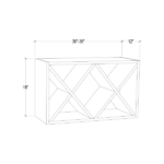 Frameless Pearl White Wine Rack