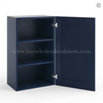 Frameless Oxford Blue 30" Tall Deep Wall Cabinet - 1 Door 2 Shelves - Image 2
