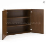Frameless Classic Chestnut 30" Tall Wall Cabinet - 2 Doors 2 Shelves - Image 2