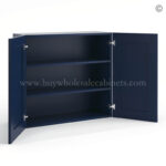 Frameless Oxford Blue 30" Tall Wall Cabinet - 2 Doors 2 Shelves - Image 2