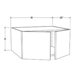 Pearl White 24 Deep Wall Cabinet with 2 Doors No Shelf